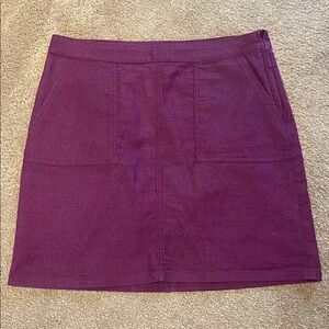 Prana Kara Stretchy Denim Mini Skirt w Pockets Purple Size 6
